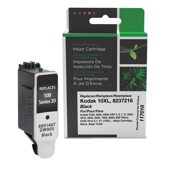 REMANUFACTURED KODAK HIGH YIELD BLACK INK CARTRIDGE  - 10XL, 8237216