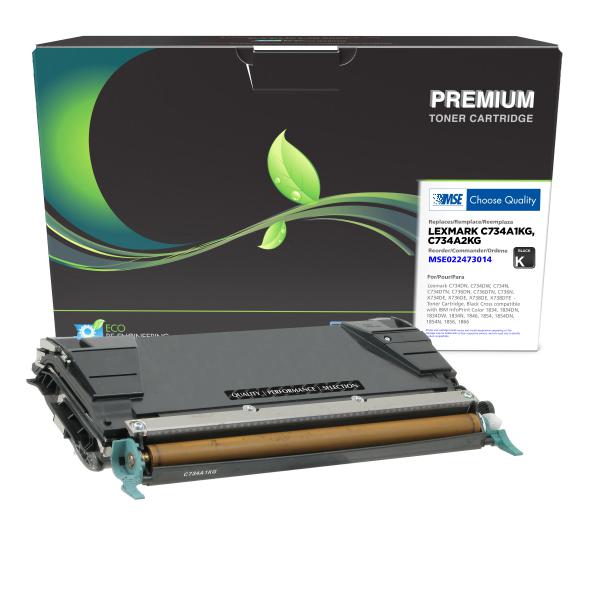 MSE REMANUFACTURED LEXMARK CYAN TONER CARTRIDGE  - C734A1CG, C734A2CG