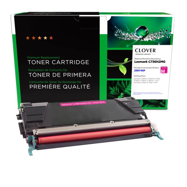 MSE REMANUFACTURED LEXMARK HIGH YIELD BLACK TONER CARTRIDGE  - C736H2KG