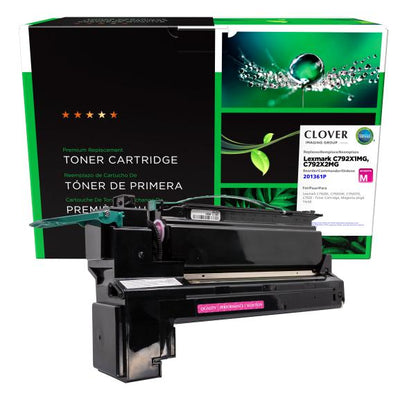 REMANUFACTURED LEXMARK HIGH YIELD MAGENTA TONER CARTRIDGE  - C792X1MG, C792X2MG