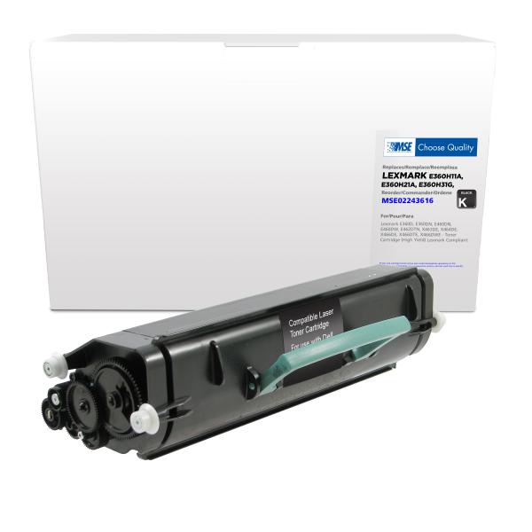 REMANUFACTURED LEXMARK HIGH YIELD TONER CARTRIDGE  - E360H11A, E360H21A, E360H31G, E360H41G, E360H80G, X463H11G, X463H21G