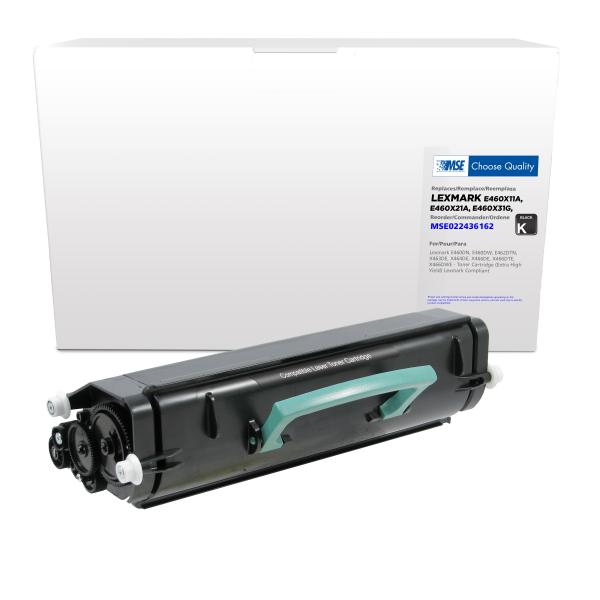 MSE REMANUFACTURED LEXMARK EXTRA HIGH YIELD TONER CARTRIDGE  - E460X11A, E460X21A, E460X31G, E460X41G, E460X80G, X463X11G, X463X21G, X463X41G