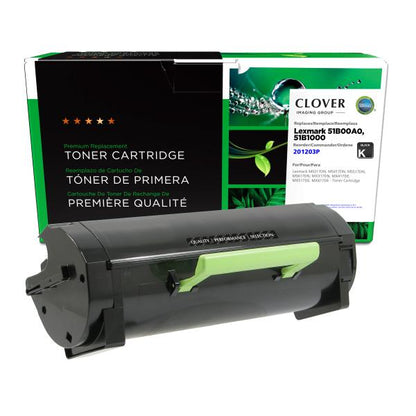 REMANUFACTURED LEXMARK TONER CARTRIDGE  - 51B00A0, 51B1000