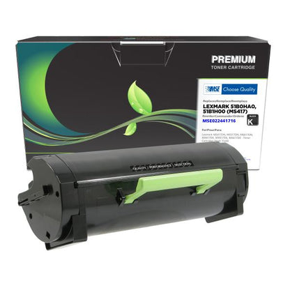 MSE REMANUFACTURED LEXMARK HIGH YIELD TONER CARTRIDGE  - 51B0HA0, 51B1H00