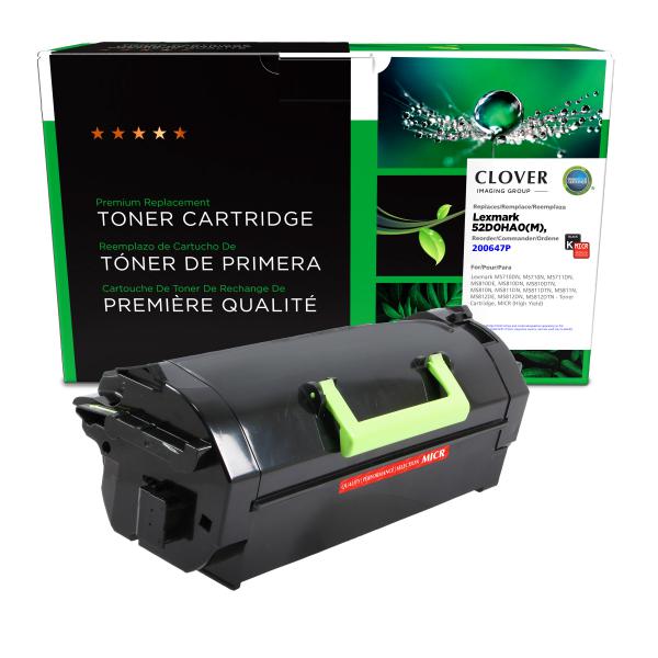 REMANUFACTURED LEXMARK HIGH YIELD MICR TONER CARTRIDGE  - 52D0HA0(M), 52D1H00(M), 52D1H0L(M)