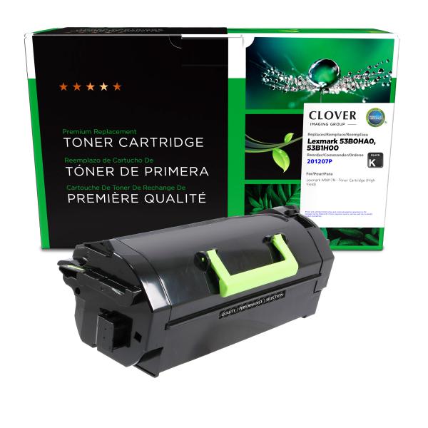 REMANUFACTURED LEXMARK HIGH YIELD TONER CARTRIDGE  - 53B0HA0, 53B1H00