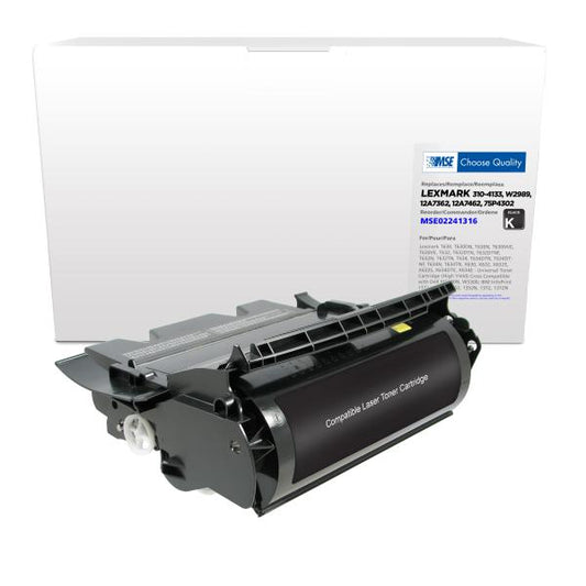 MSE REMANUFACTURED DELL HIGH YIELD TONER CARTRIDGE - 310-4133, W2989, 12A7362, 12A7462, 75P4302