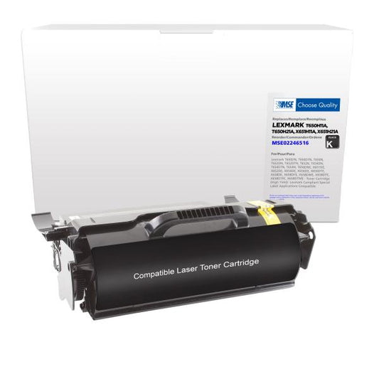 REMANUFACTURED LEXMARK HIGH YIELD TONER CARTRIDGE  - T650H11A, T650H21A, X651H11A, X651H21A