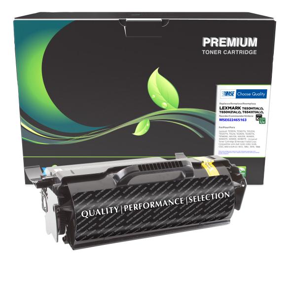 MSE REMANUFACTURED LEXMARK HIGH YIELD TONER CARTRIDGE  - T650H11A, T650H21A, X651H11A, X651H21A