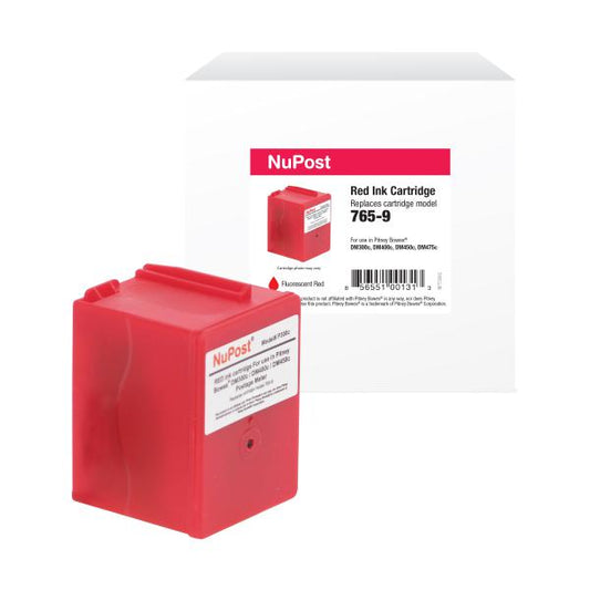 NON-OEM PITNEY BOWES NEW POSTAGE METER RED INK CARTRIDGE  - 765-9