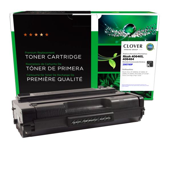 REMANUFACTURED RICOH HIGH YIELD TONER CARTRIDGE  - 406465, 406464