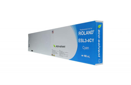 NON-OEM ROLAND NEW CYAN WIDE FORMAT INKJET CARTRIDGE  - ESL3-4CN