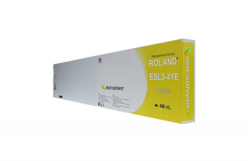 NON-OEM ROLAND NEW YELLOW WIDE FORMAT INKJET CARTRIDGE  - ESL3-4YE