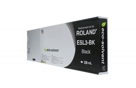 NON-OEM ROLAND ROLAND NEW BLACK WIDE FORMAT INKJET CARTRIDGE  - ESL3-2BK