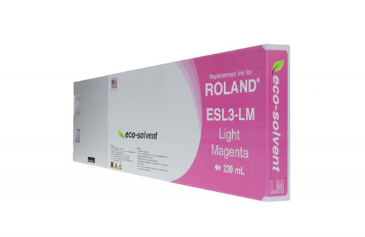 NON-OEM ROLAND NEW LIGHT MAGENTA WIDE FORMAT INKJET CARTRIDGE  - ESL3-2LM