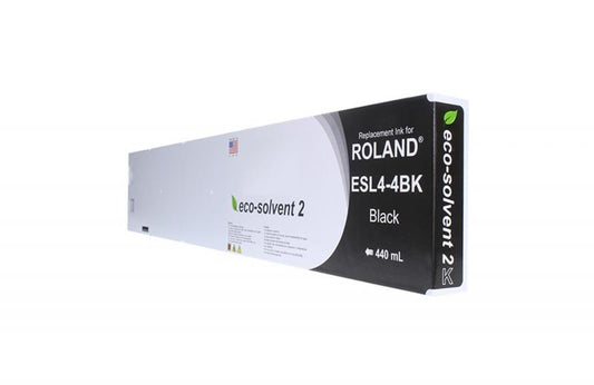 NON-OEM ROLAND NEW BLACK WIDE FORMAT INKJET CARTRIDGE  - ESL4-4BK