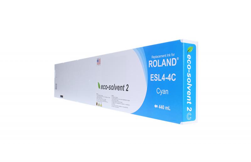 NON-OEM ROLAND NEW CYAN WIDE FORMAT INKJET CARTRIDGE  - ESL4-4C