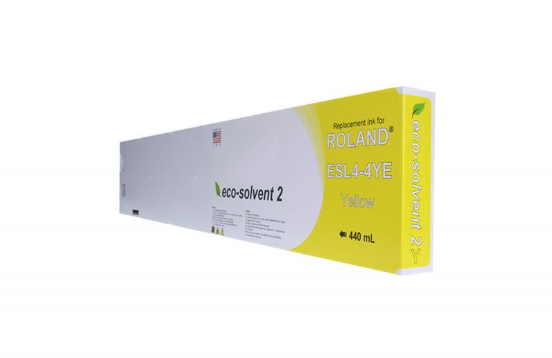 NON-OEM ROLAND NEW YELLOW WIDE FORMAT INKJET CARTRIDGE  - ESL4-4YE