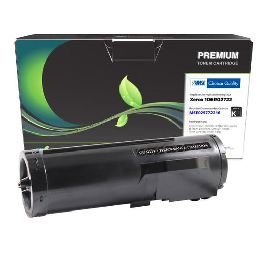 MSE REMANUFACTURED XEROX HIGH YIELD TONER CARTRIDGE  - 106R02722