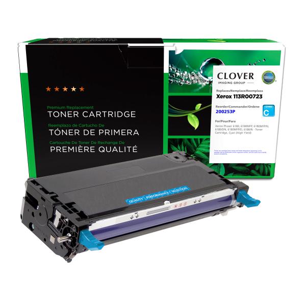 REMANUFACTURED XEROX HIGH YIELD CYAN TONER CARTRIDGE  - 113R00723