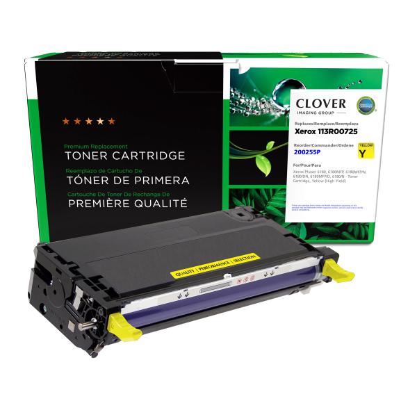 REMANUFACTURED XEROX HIGH YIELD YELLOW TONER CARTRIDGE  - 113R00725