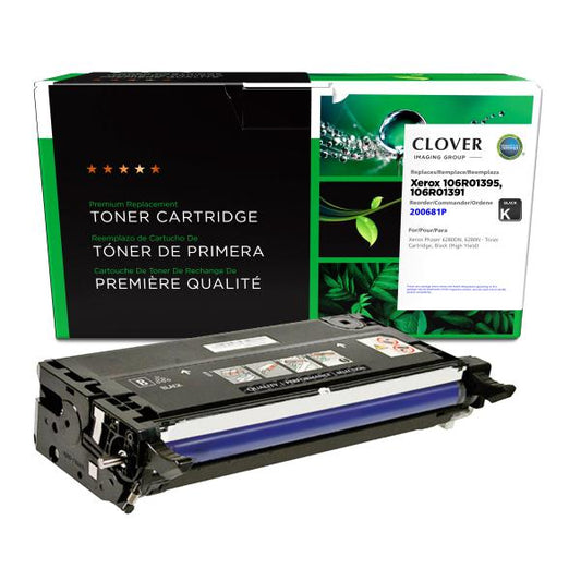 REMANUFACTURED XEROX HIGH YIELD BLACK TONER CARTRIDGE  - 106R01395, 106R01391