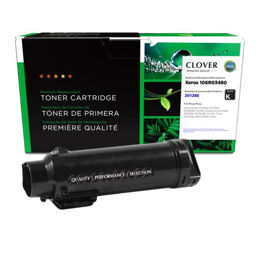 REMANUFACTURED XEROX HIGH YIELD BLACK TONER CARTRIDGE  - 106R03480