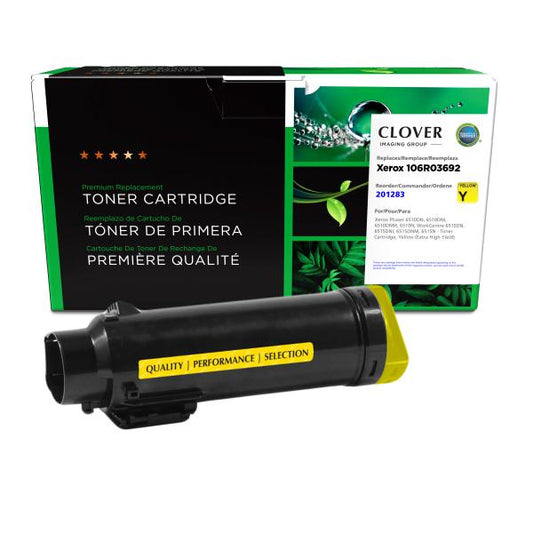 REMANUFACTURED XEROX EXTRA HIGH YIELD YELLOW TONER CARTRIDGE  - 106R03692