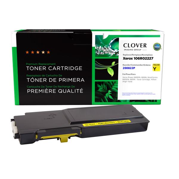 REMANUFACTURED XEROX HIGH YIELD YELLOW TONER CARTRIDGE  - 106R02227