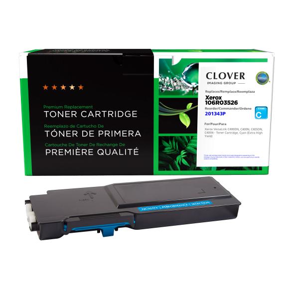 REMANUFACTURED XEROX EXTRA HIGH YIELD CYAN TONER CARTRIDGE  - 106R03526