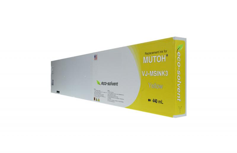 NON-OEM MUTOH NEW YELLOW WIDE FORMAT INKJET CARTRIDGE  - VJ-MSINK3-YE440