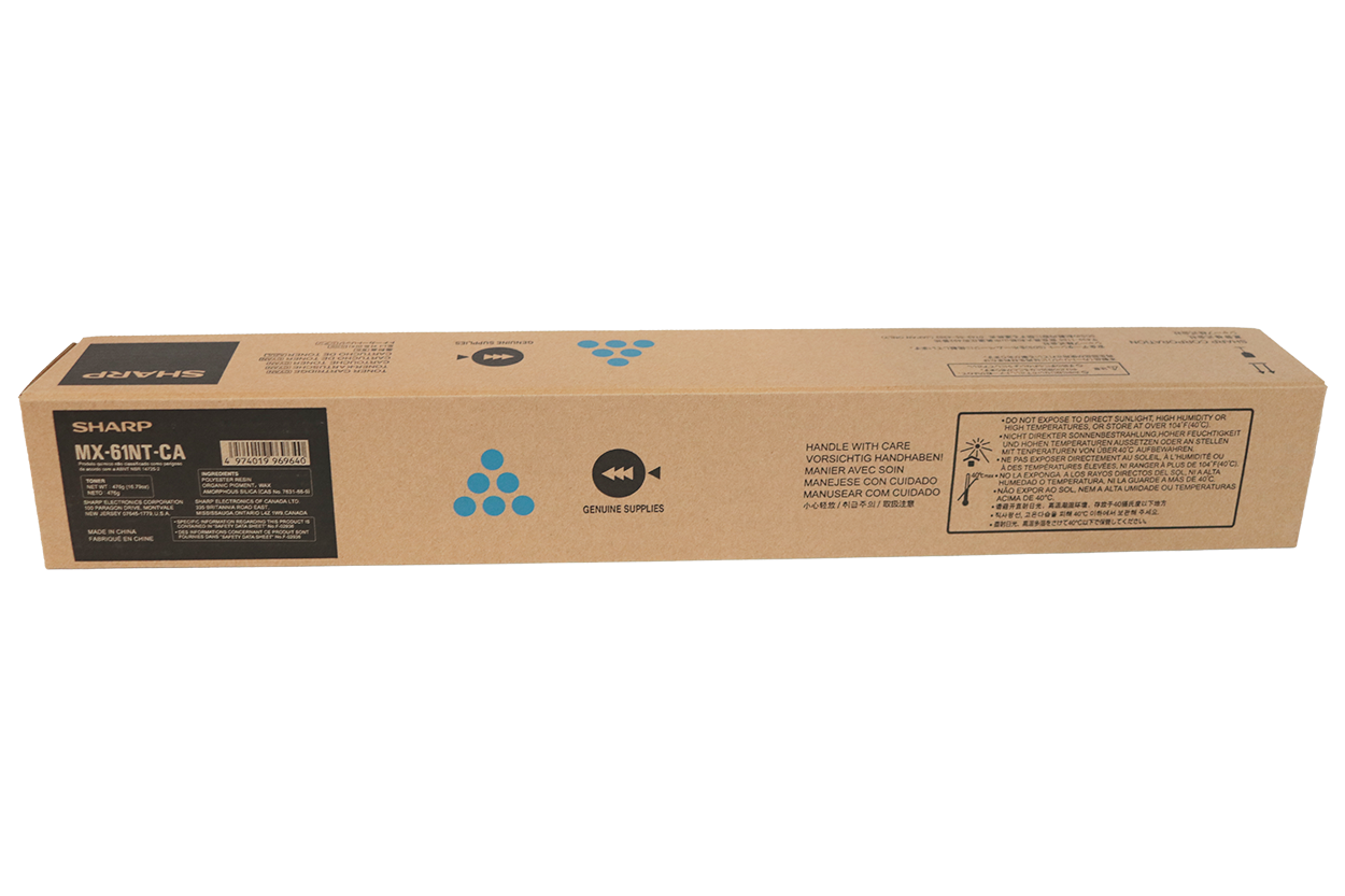 SHARP CYAN TONER (REPLACES MX60NTCA) - MX61NTCA