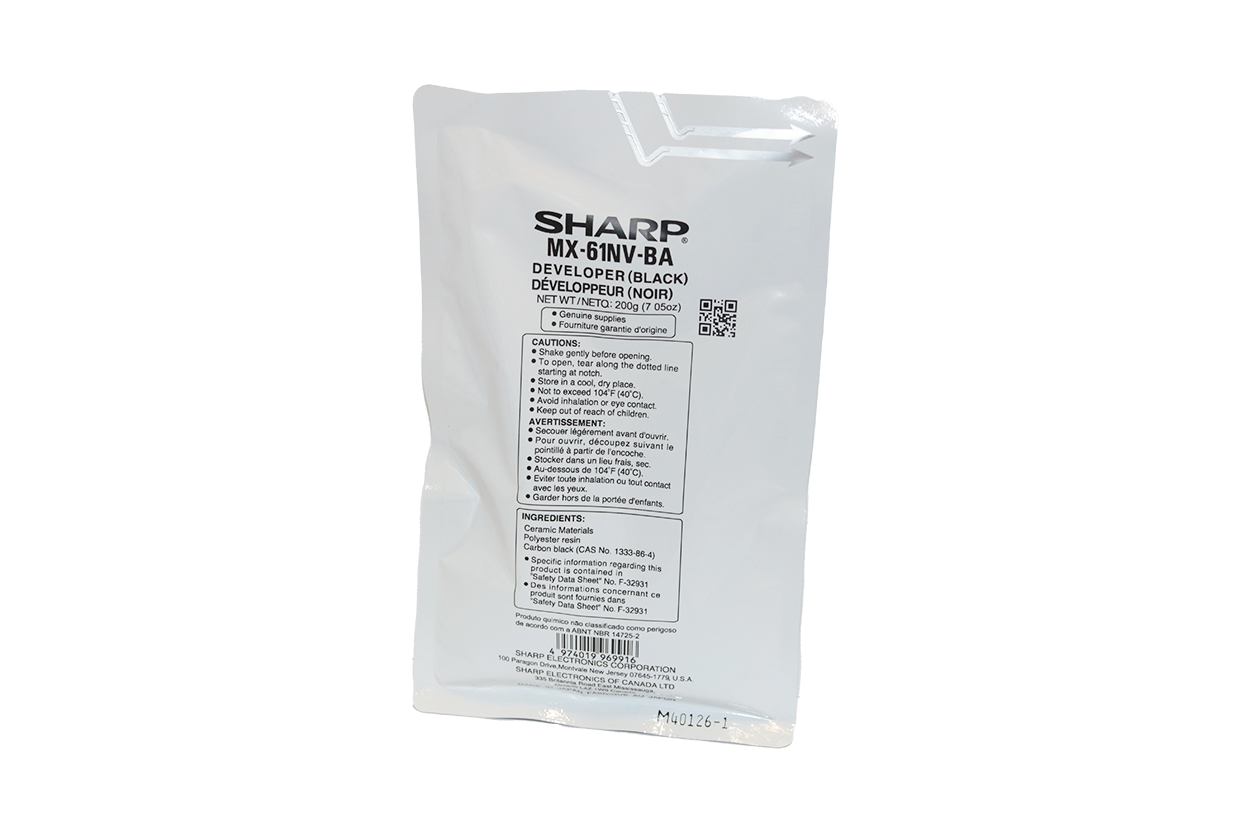 SHARP BLACK DEVELOPER (REPLACES MX60NVBA) - MX61NVBA