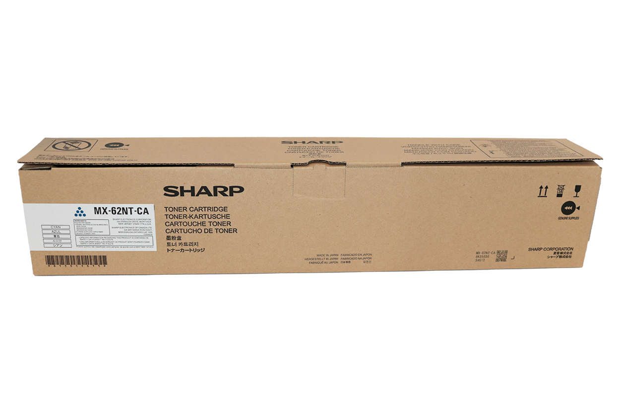 SHARP CYAN TONER - MX62NTCA