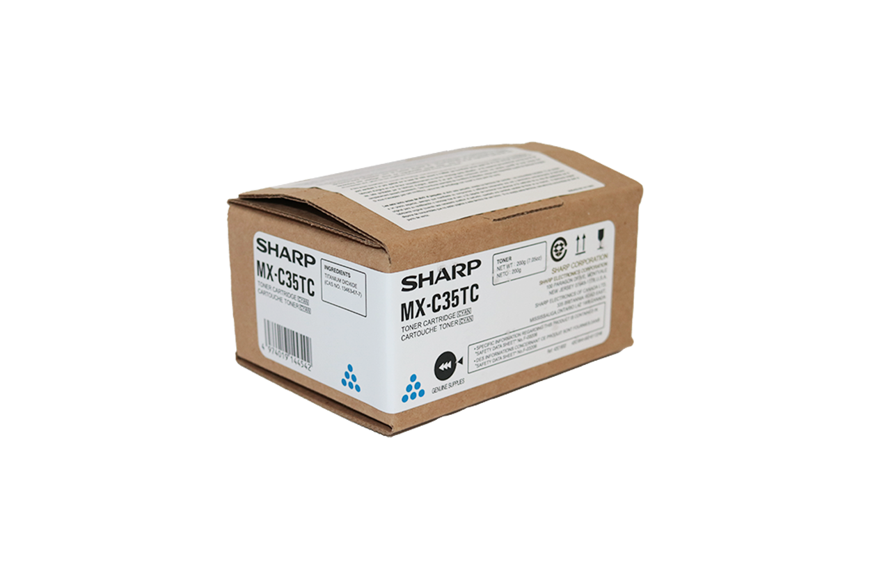 SHARP CYAN TONER CARTRIDGE - 6K YIELD - MXC35TC