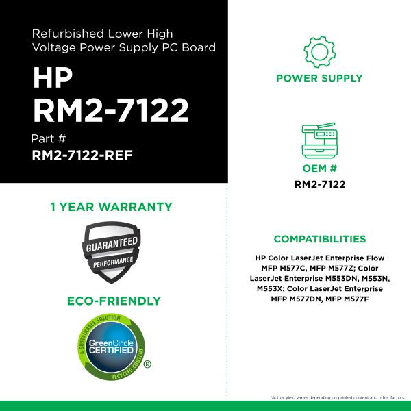 HP REFURBISHED LOW-VOLTAGE POWER SUPPLY PC BOARD