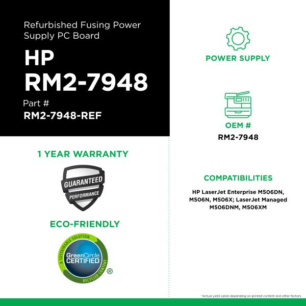 HP REFURBISHED FUSING POWER SUPPLY PC BOARD