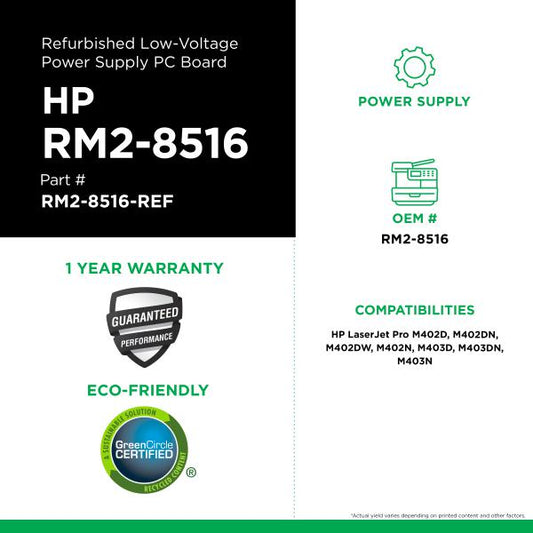 HP REFURBISHED HIGH-VOLTAGE POWER SUPPLY PC BOARD