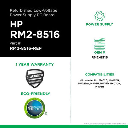 HP REFURBISHED LOW-VOLTAGE POWER SUPPLY PC BOARD