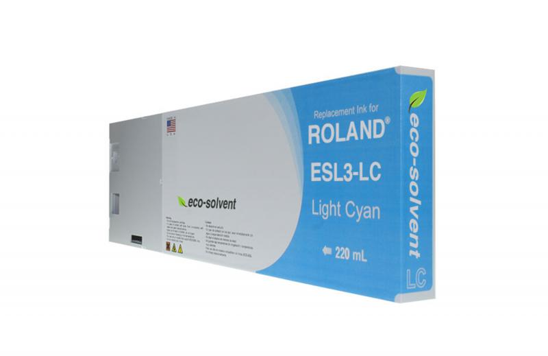 NON-OEM ROLAND NEW LIGHT CYAN WIDE FORMAT INKJET CARTRIDGE  - ESL3-2LC