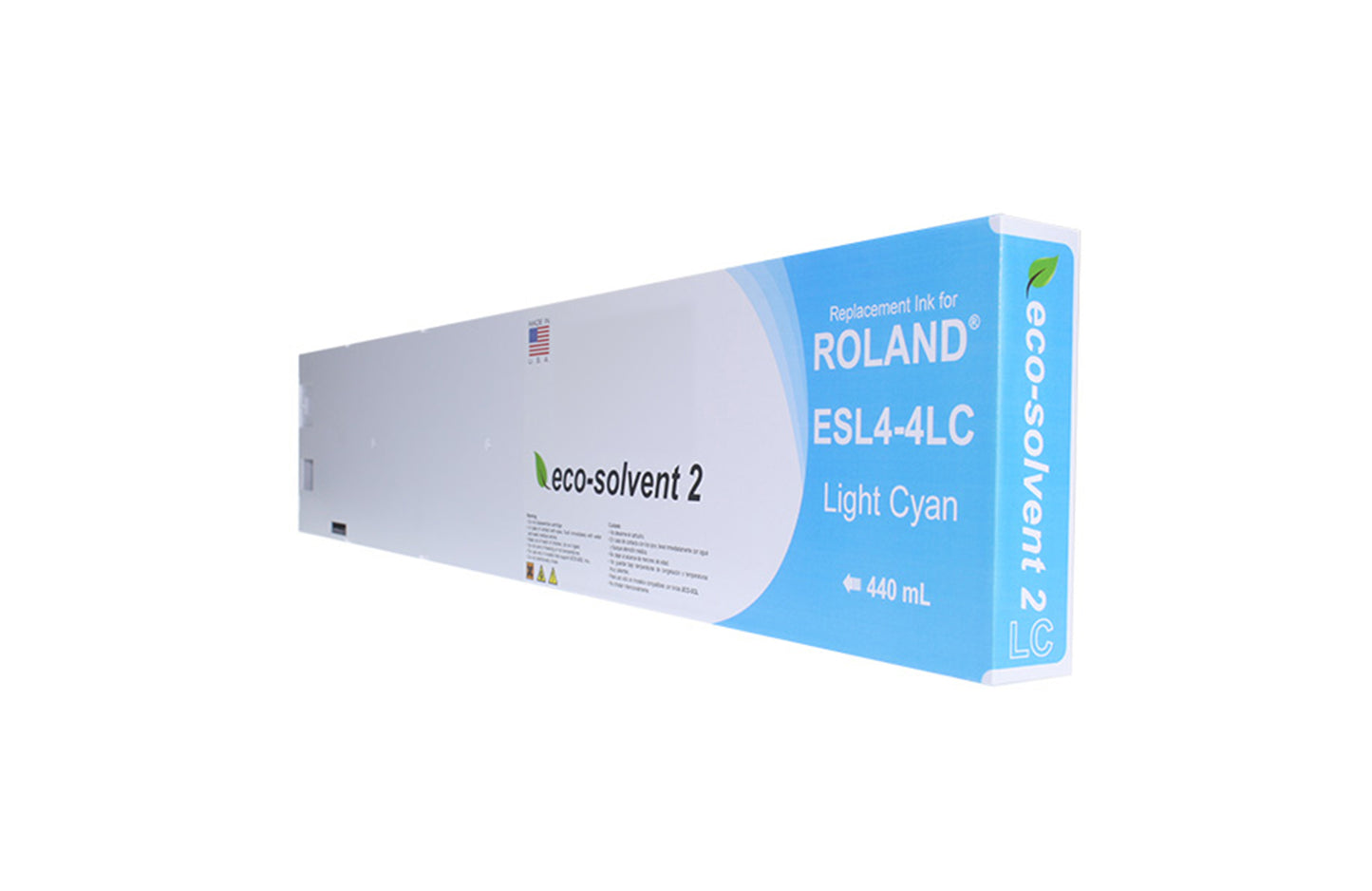 NON-OEM ROLAND NEW LIGHT CYAN WIDE FORMAT INKJET CARTRIDGE  - ESL4-4LC