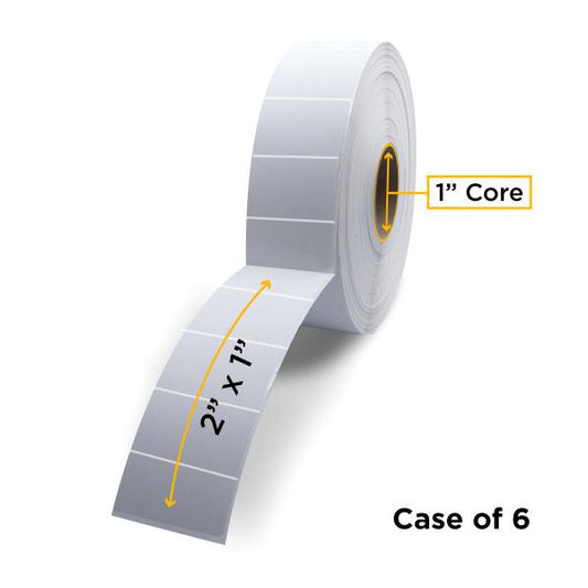 NON-OEM ZEBRA NEW DIRECT THERMAL LABEL ROLL 1.0" ID X 5.0" MAX OD FOR DESKTOP BARCODE PRINTERS - 10026381