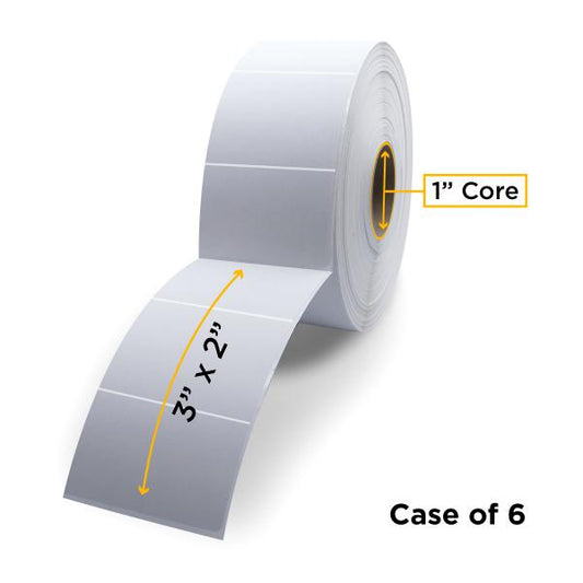 NON-OEM ZEBRA NEW DIRECT THERMAL LABEL ROLL 1.0" ID X 5.0" MAX OD FOR DESKTOP BARCODE PRINTERS - 10026378