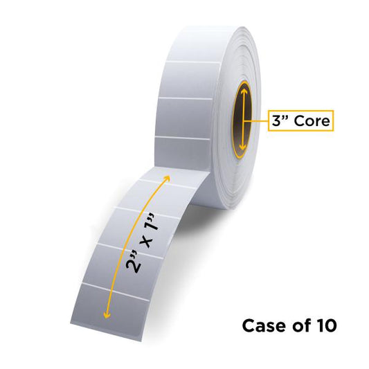 NON-OEM ZEBRA NEW DIRECT THERMAL LABEL ROLL 3.0" ID X 8.0" MAX OD FOR INDUSTRIAL BARCODE PRINTERS - 72275