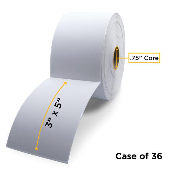 NON-OEM ZEBRA NEW DIRECT THERMAL LABEL ROLL 0.75" ID X 2.25" MAX OD FOR MOBILE BARCODE PRINTERS - 10026370