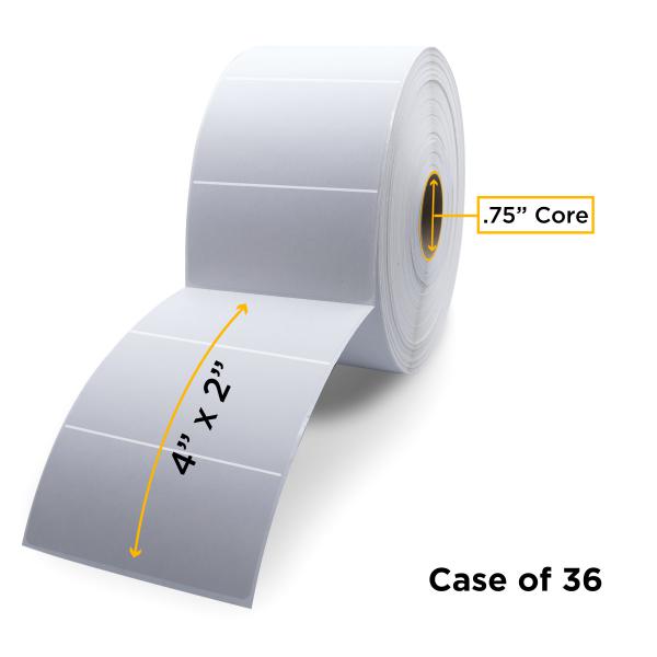 NON-OEM ZEBRA NEW DIRECT THERMAL LABEL ROLL 0.75" ID X 2.25" MAX OD FOR MOBILE BARCODE PRINTERS - 10026372